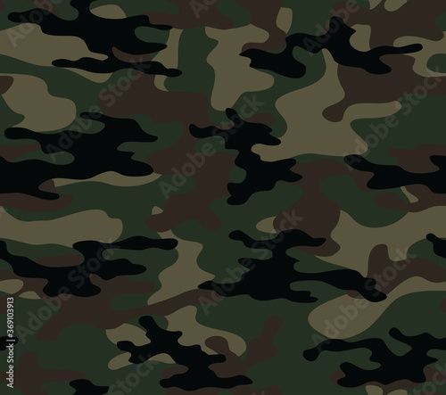  Army pattern camouflage green with black spots modern design vector graphics
