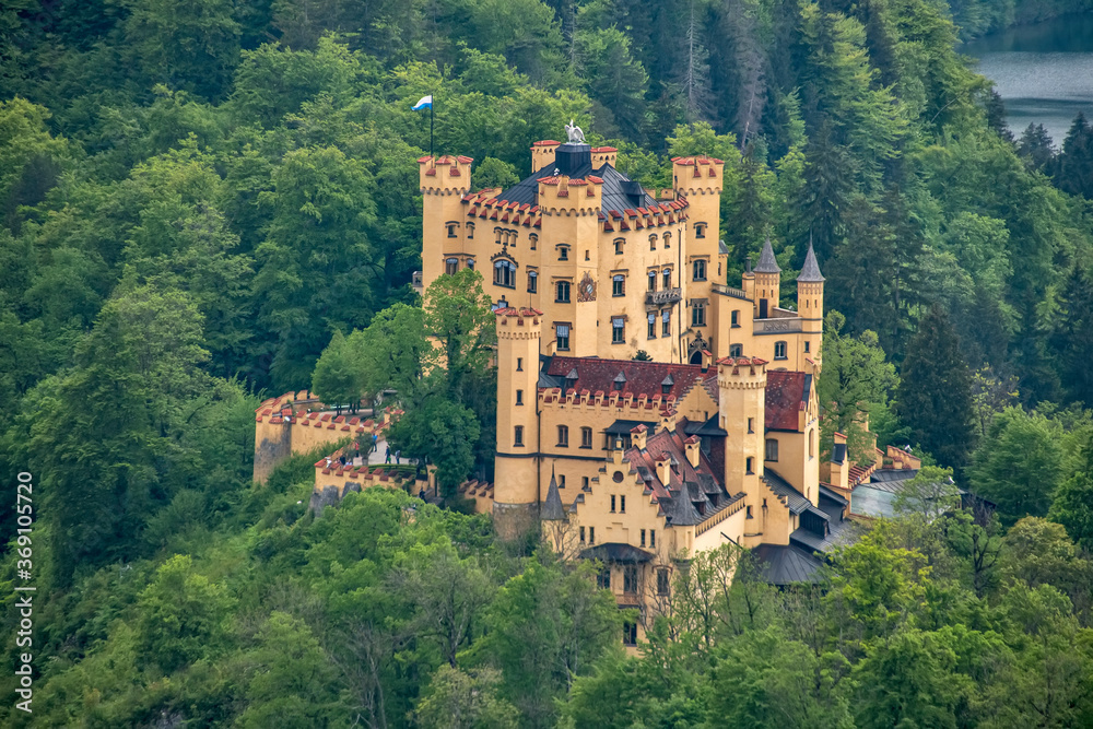 Hohenschwangau Castle photographed in Germany, in Europe. Picture made in 2019. Hohenschwangau Castle photographed in Germany, in Europe. Picture made in 2019.