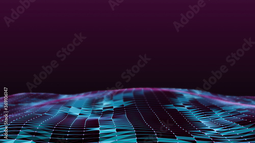 Abstract geometric background. Connection structure. Scientific evidence. Futuristic HUD Element technology. Drawing points and lines. Digital background with particles.