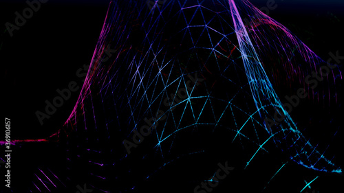 Abstract geometric background. Connection structure. Scientific evidence. Futuristic HUD Element technology. Drawing points and lines. Digital background with particles.