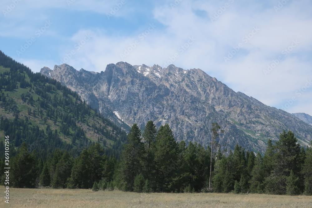 Mountains of the Tetons in Wyoming