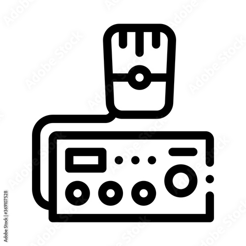 police radio icon vector. police radio sign. isolated contour symbol illustration