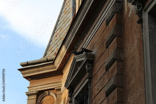 Old building architecture detail in Brasov, Romania