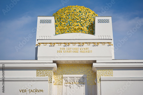 Golden dome of Vienna Secession building, Austria.