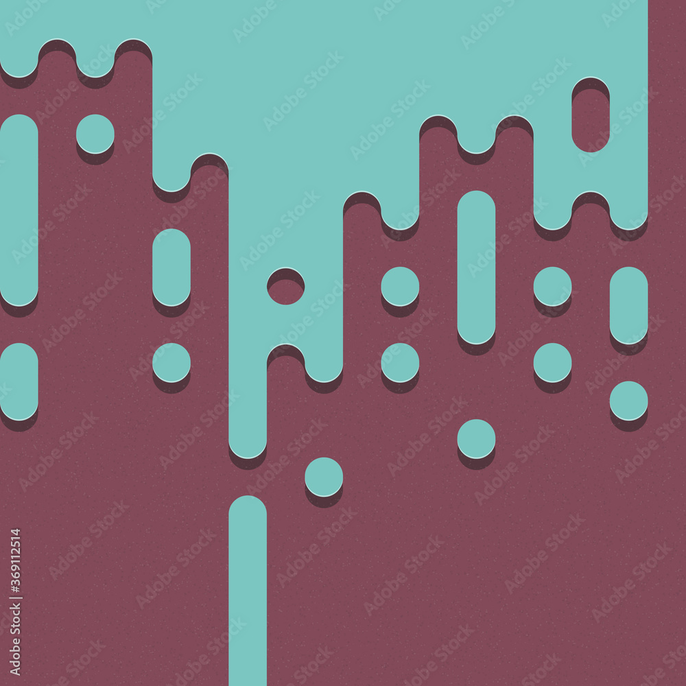Abstract Rounded Color Lines halftone transition background illustration