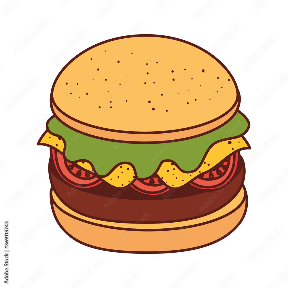hamburger fast food icon, on white background hamburger fast food icon, on white background
