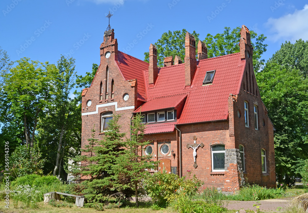 Home of the pastor of the Catholic Church Pillau (1910). Roman Catholic parish of the Blessed Name of the Virgin Mary. Baltiysk, Kaliningrad region Home of the pastor of the Catholic Church Pillau (1910). Roman Catholic parish of the Blessed Name of the Virgin Mary. Baltiysk, Kaliningrad region