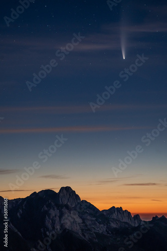 Komet Neowise über dem Alpstein (St. Gallen / Schweiz)