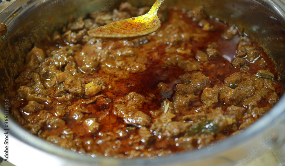 Kerala Style Beef Curry , Indian Spicy Beef Curry Stock Photo | Adobe Stock