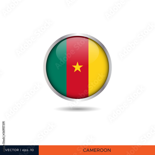 Free Download Cameroon round flag vector design. - GFXLoad