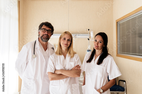 Portrait of medical staff at workspace
