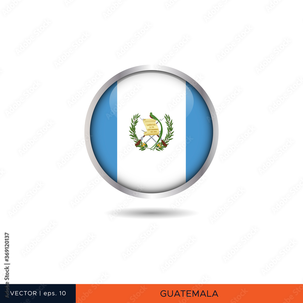 Guatemala round flag vector design. Guatemala round flag vector design.