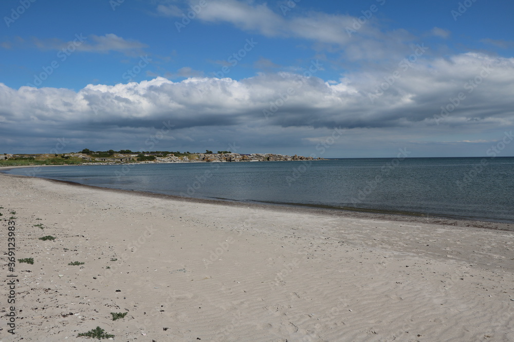 Holmhällars raukfält at Gotland island, Sweden