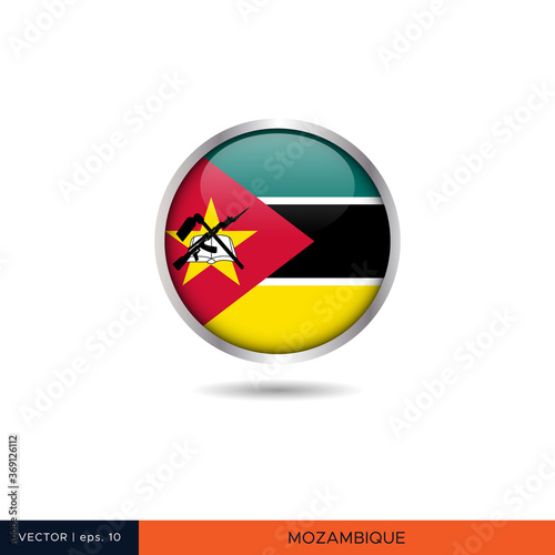 Free Download Mozambique round flag vector design. - GFXLoad