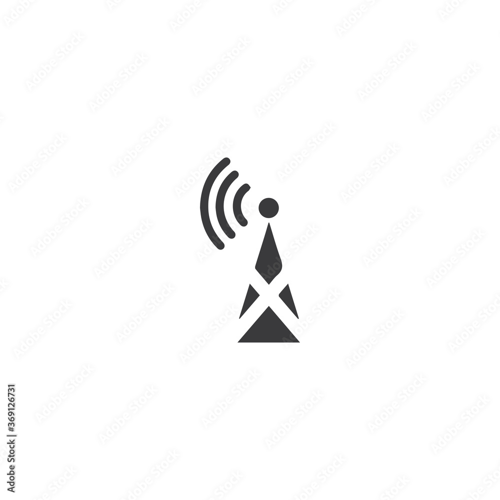 Signal Tower Icon Logo Template Signal Tower Icon Logo Template
