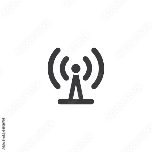 Signal Tower Icon Logo Template