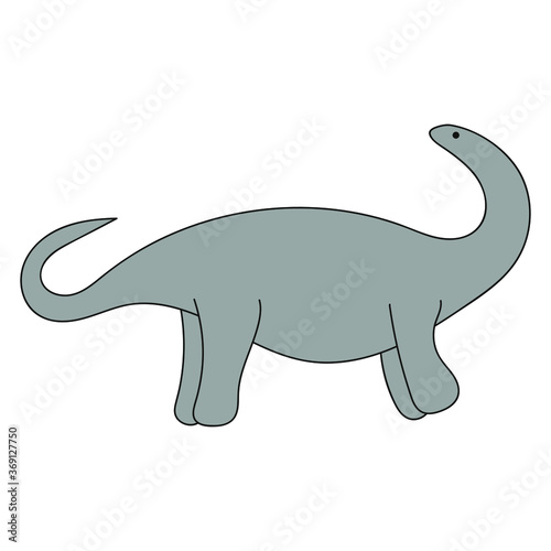 Dinosaur Apatosaurus on white background