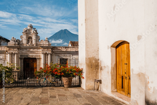 Patio in Antigua Guatemala photo