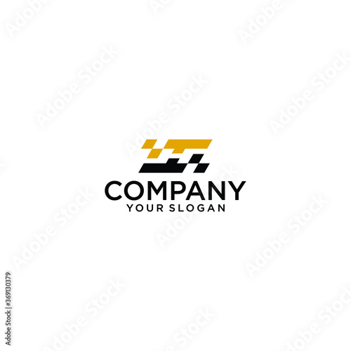 Extraordinary professional elegant trendy artistic extraordinary black and yellow colors HT TH initial alphabet based logo icon.