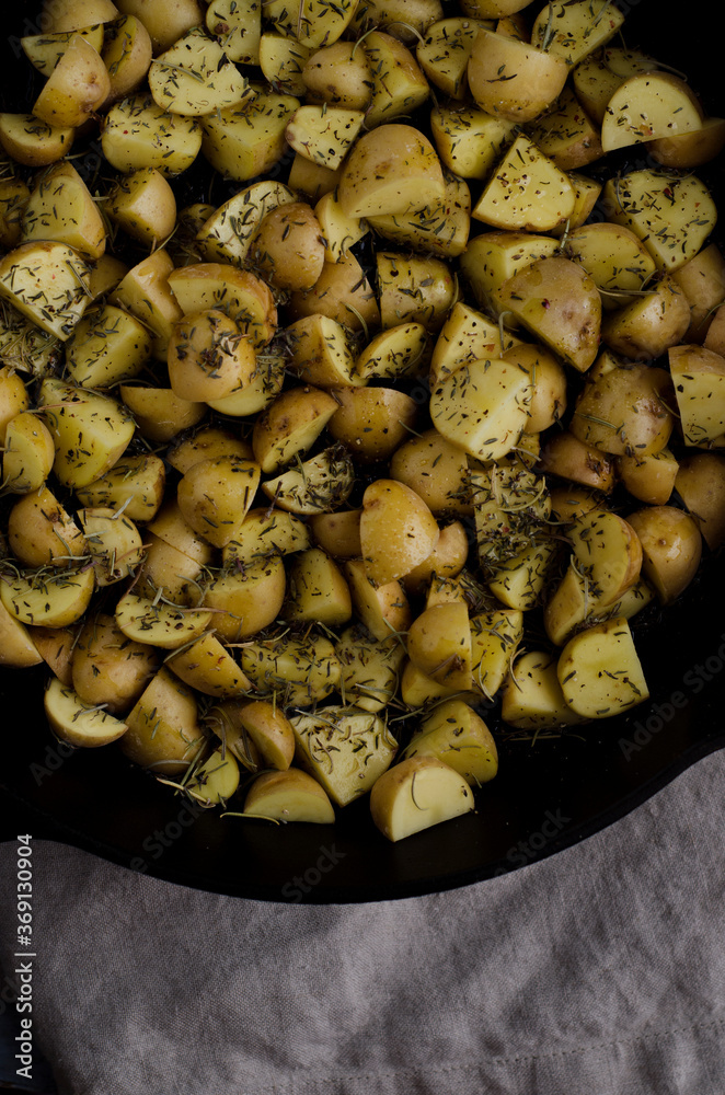 potatoes in skillet potatoes in skillet