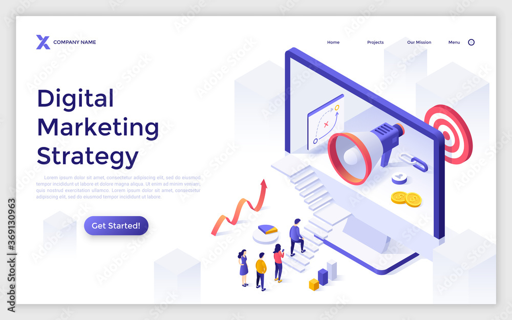Isometric Landing Page Concept Isometric Landing Page Concept