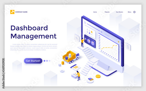 Isometric Landing Page Concept