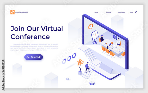 Isometric Landing Page Concept