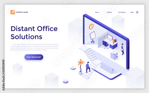 Isometric Landing Page Concept