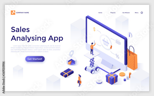 Isometric Landing Page Concept