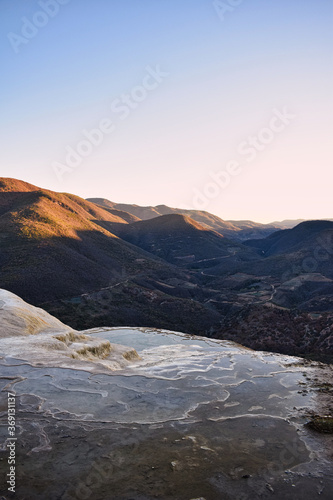 View of the hills during the sunset