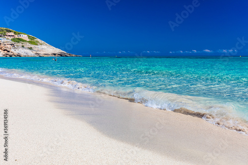 Fototapeta Naklejka Na Ścianę i Meble -  Beautiful sandy beach of Cala Mesquida, Mallorca, Balearic islands, Spain