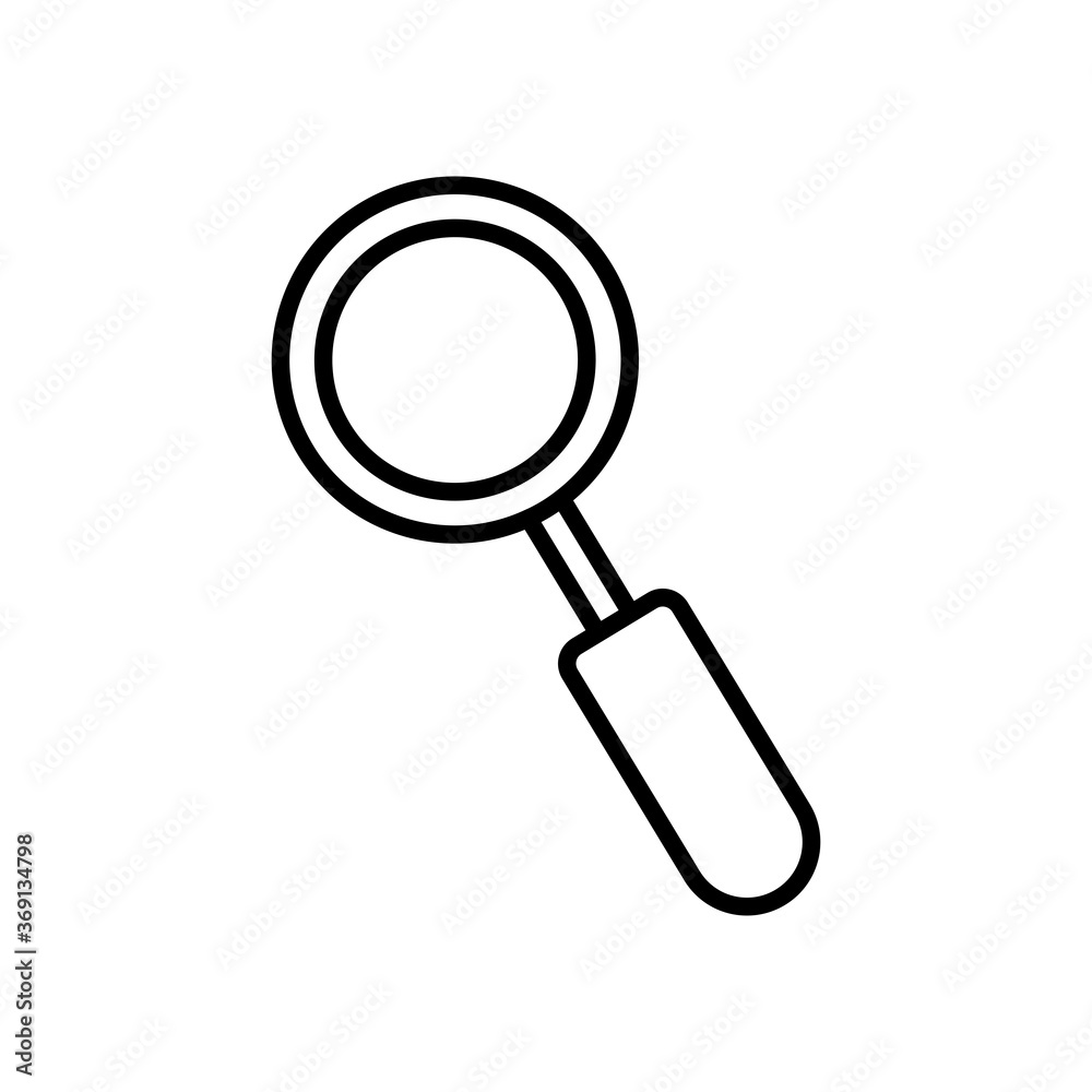 magnifying glass icon, line style magnifying glass icon, line style