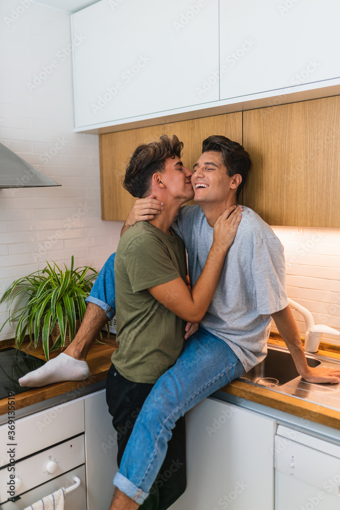 Gay couple cuddling Gay couple cuddling