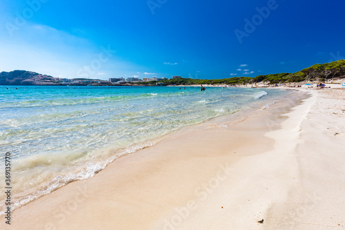 Cala Agulla sand beach Spain  Balearic Islands  Mallorca  Cala Rajada