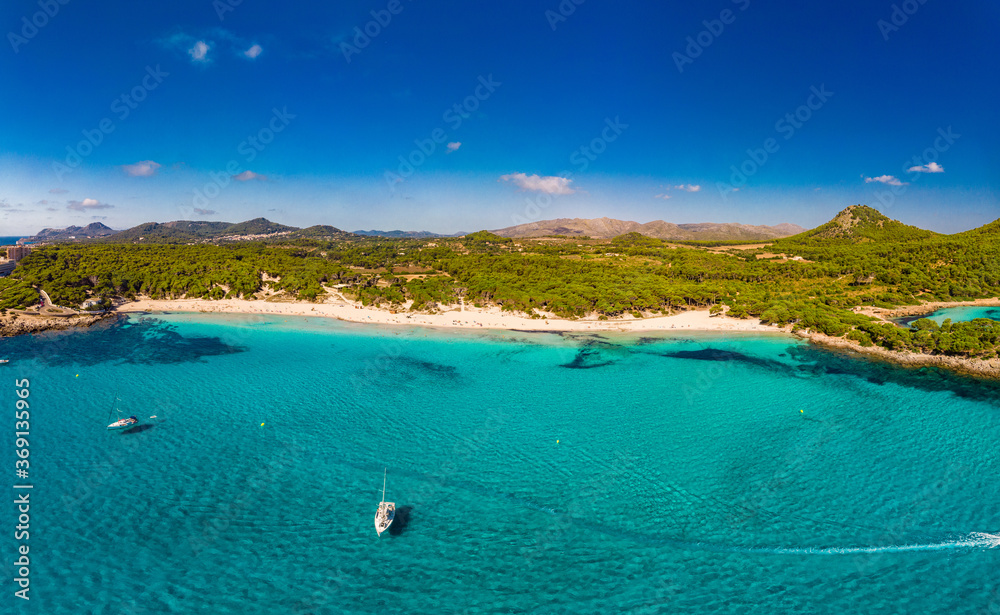 Cala Agulla sand beach Spain, Balearic Islands, Mallorca, Cala Rajada