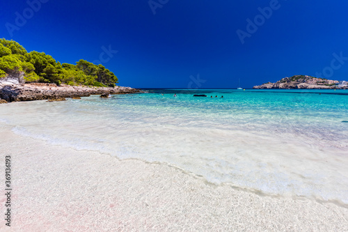 Cala Agulla sand beach Spain, Balearic Islands, Mallorca, Cala Rajada