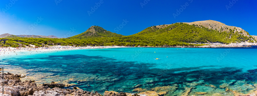 Cala Agulla sand beach Spain, Balearic Islands, Mallorca, Cala Rajada