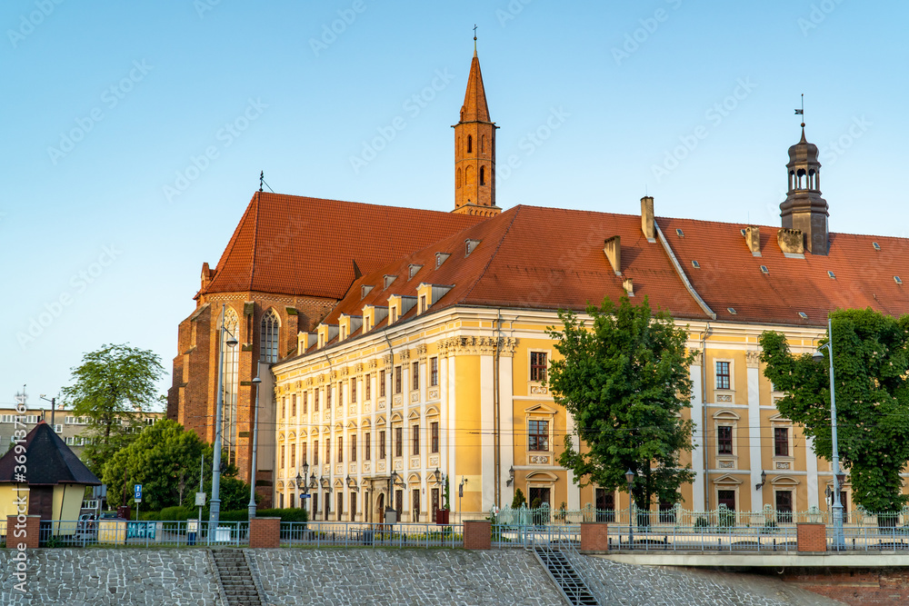 Fototapeta premium Faculty of Philology in Wroclaw, a majestic building at sunrise.