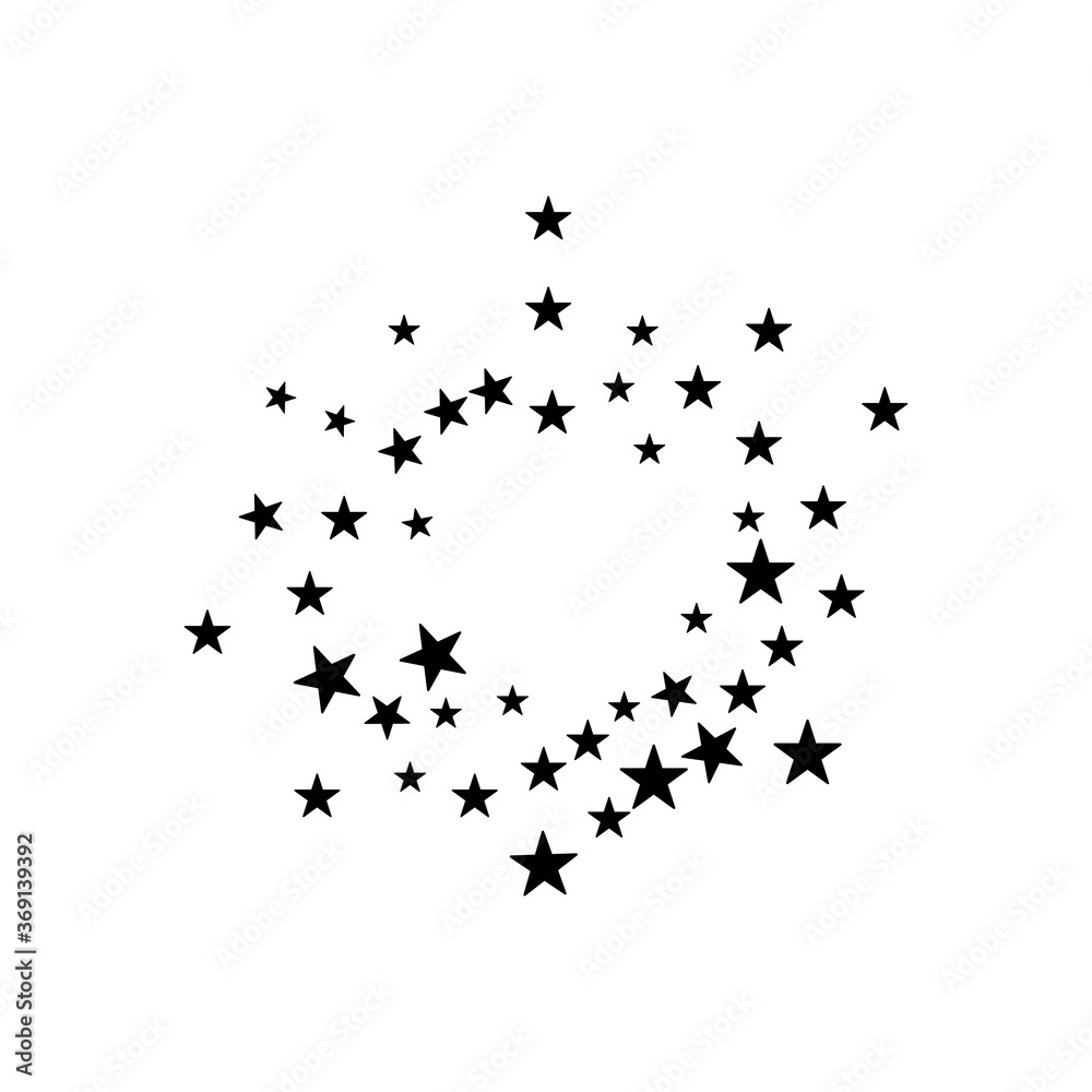 Obraz premium decorative stars icon, silhouette style