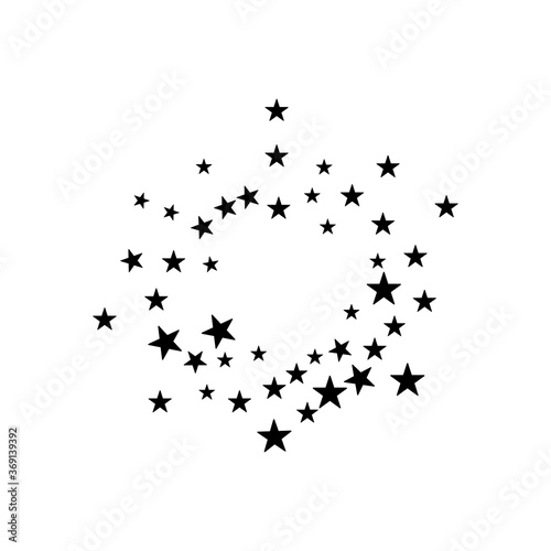 decorative stars icon, silhouette style
