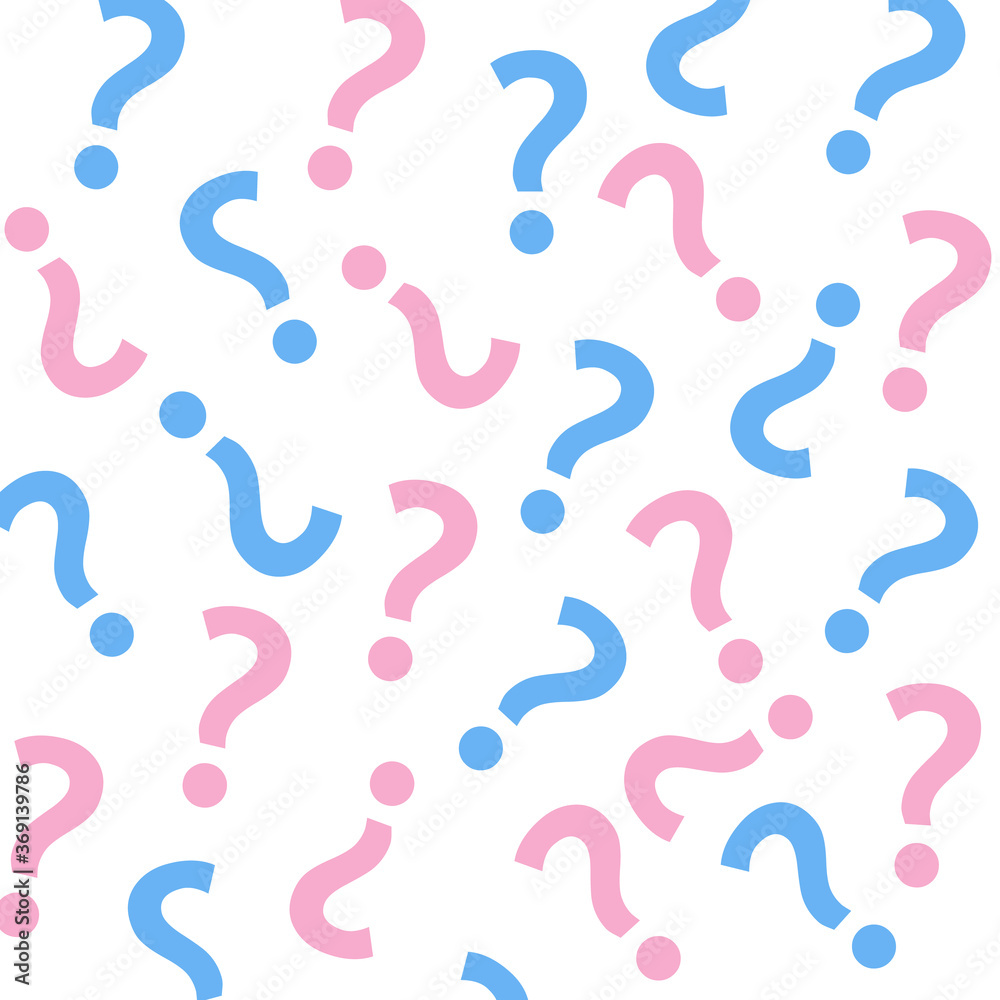Question mark pink and blue baby gender reveal background wallpaper ...