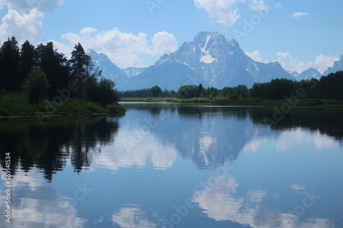 Reflective lake water in Tetons National Park in Wyoming © Rob