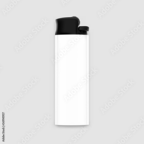 White realistic lighter mockup. Vector illustration. Easy to use for presentation your product, design. EPS10.