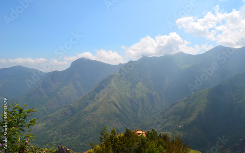 mountain landscape with clouds