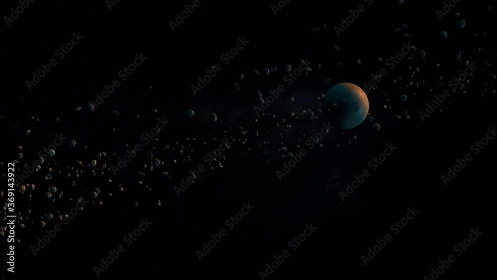 mysterious blue-orange planet in the ring of a huge cluster of asteroids. dark deep space.3d graphic
mysterious blue-orange planet in the ring of a huge cluster of asteroids. dark deep space.3d graphic