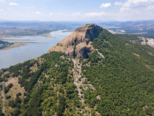 Aerial view of Studen Kladenets Reservoir, Bulgaria photo