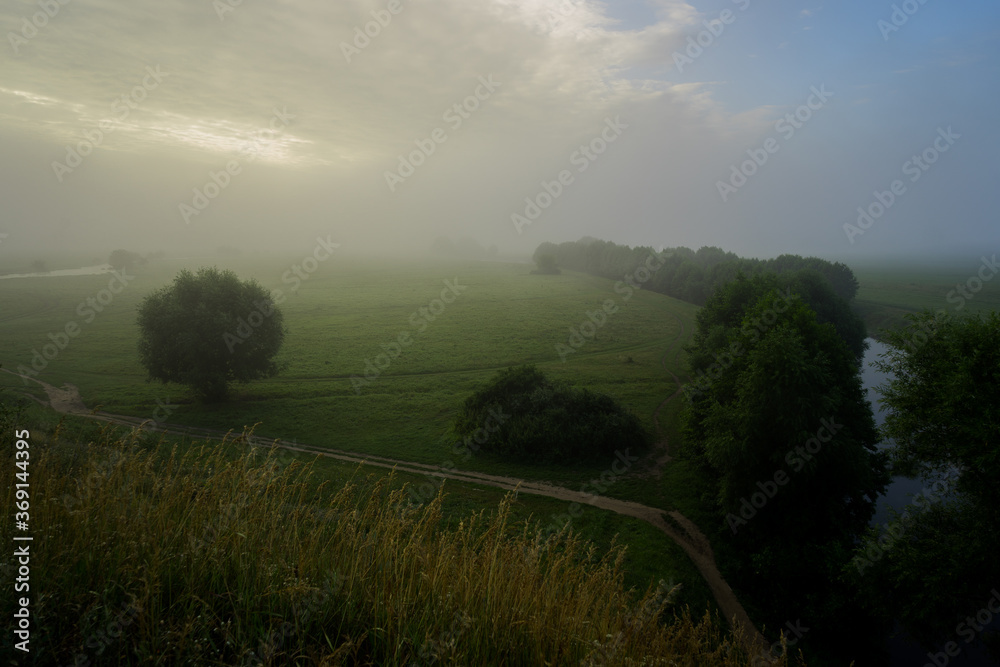 morning mist over the field