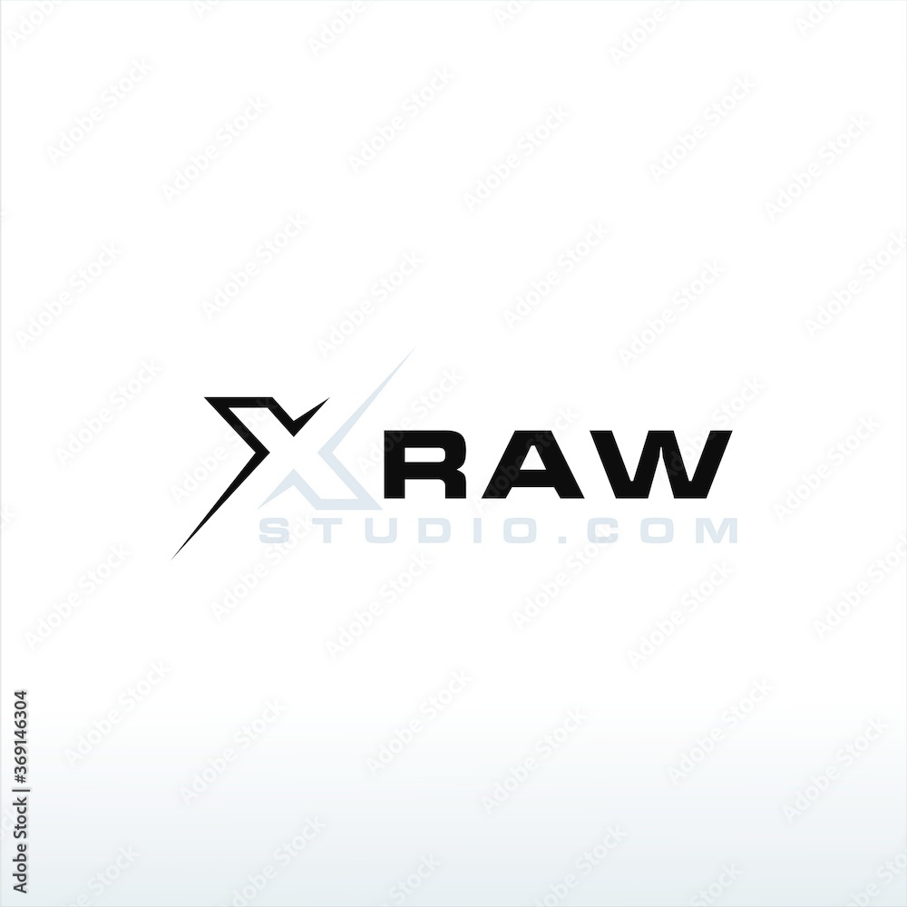 x raw studio logo vector