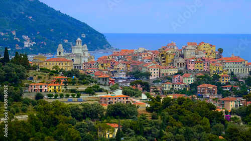 Italian city of Imperia at the Mediterranian sea - travel photography photo