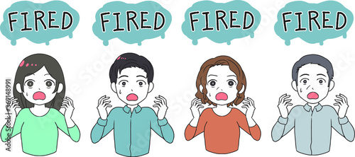 クビを言い渡される社員　FIRED